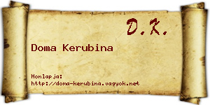 Doma Kerubina névjegykártya